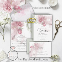 WEDDING   Dusty Pink Watercolor Roses