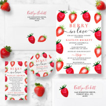 Berry In Love Strawberry Bridal Shower Collection