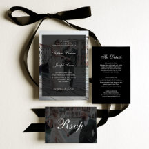 Formal and Classic | Wedding Photo Overlay Invites