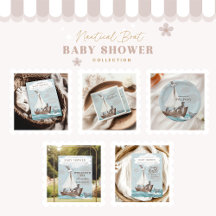 Cute Nautical Boat Baby Shower  Collection