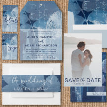 Boho Botanical Watercolor- Cyan Blue 