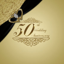 Gold Black 50th Wedding Anniversary Collection