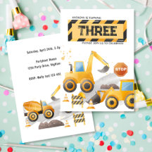 Cute Kids Construction Birthday Gifts and Supplies