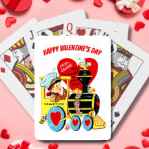 Vintage Valentine's Day Playing Cards