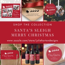 Christmas Santa's Sleigh With Reindeer