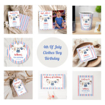 Red White & Blue Clothes Boy Birthday