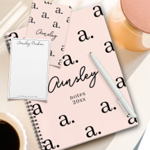 Monogram Pattern Modern Stylist Script Gifts