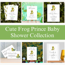Cute Frog Prince Baby Shower Collection