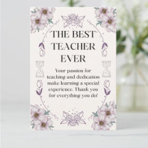 Cards for teachers