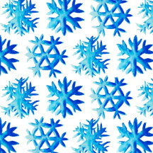 Blue watercolor snowflakes