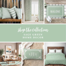 Sage Green Home Decor Collection