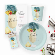 Aloha Tropical Summer Cocktail Birthday Party 