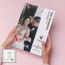 All-in-One Photo Wedding Announcement with QR Code