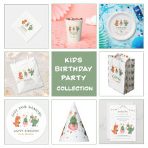 Cute Cartoon Animals Kids Birthday
