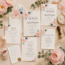 Romantic Blush Peonies Wedding Suite