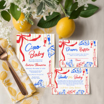 Ciao Baby Italian Bambino Hand Drawn Baby Shower