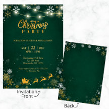Elegant Gold & Green Christmas Party Collection