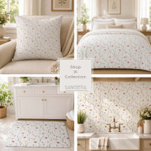Dusty Pink Wildflower Pattern Home Decor