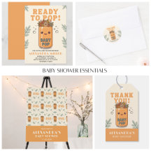 Kawaii Soda Pop Baby Shower: Green & Orange Boho
