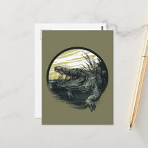 Fierce Alligator Wildlife Art Design