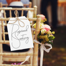 Reserved Seating Wedding Tags
