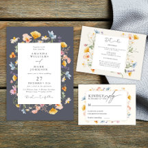 Boho Spring Wildflowers Botanical Garden Wedding
