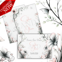WEDDING   Whimsical Delicate Blush Floral Branch 