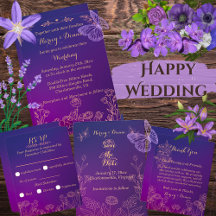 Vibrant Magenta Purple Wedding Collection