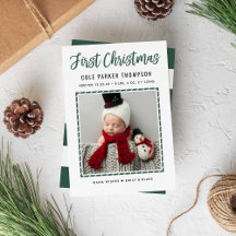 First Christmas Holiday Photo Card Collection