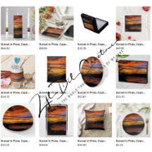 Gifts with sunset in Praia, Cape Verde design