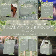 Sage Green String Lights Greenery Wedding Suite