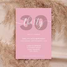 30th Birthday Invitation
