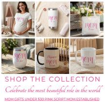 Mom Gifts Under $30 Pink Script Mom Established