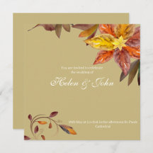 Invitaciones de boda  otoño