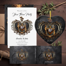 Women of heart card in flames. 