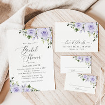 Lilac Flowers Bridal Shower Collection