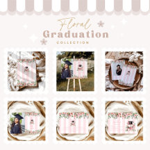 Chic Pink Floral Graduation Party 
