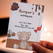 Chocolate, the bear, and the candy invitation 