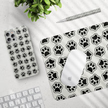 Black Paws, Dog Paws, Cat Paws, Outline Collection