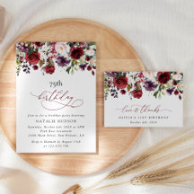 Blush, Red and Purple Flowers Birthday Colelction