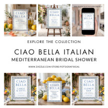 Italian Ciao Bella Mosaic Bridal Shower