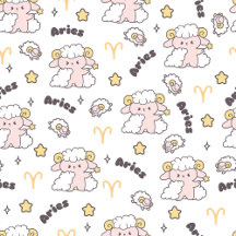 Aries Zodiac Charm Pattern Heroic Bunny