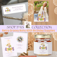 Groovy Purple Boho 60th Birthday Party Supplies