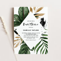 Rustic Watercolor Tropical Greenery Collection