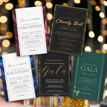 Luxury Gala/ Charity / Corporate Event invitations