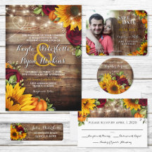 Rustic Autumn Rose, Sunflower and Pumpkin Wedding 