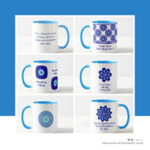 Good Luck Blue Evil Eye Amulet Mugs