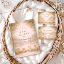 Vintage Woodland Forest Animals Baby Shower