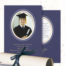 Navy Blue Gold Doctor Medical Graduation Suite 