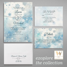 Winter Wonderland Dusty Blue Wedding Suite